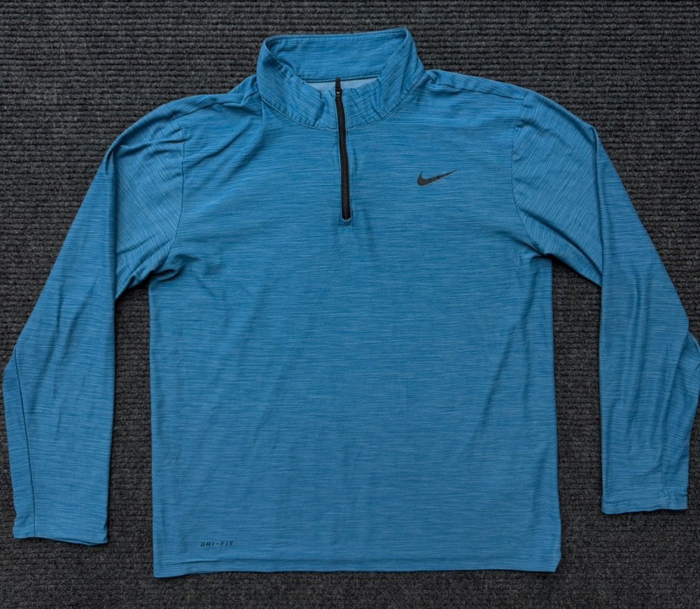 Nike Breathe Shirt Mens Medium 1/4 Zip Pullover Lightweight Dri Fit 940177-403